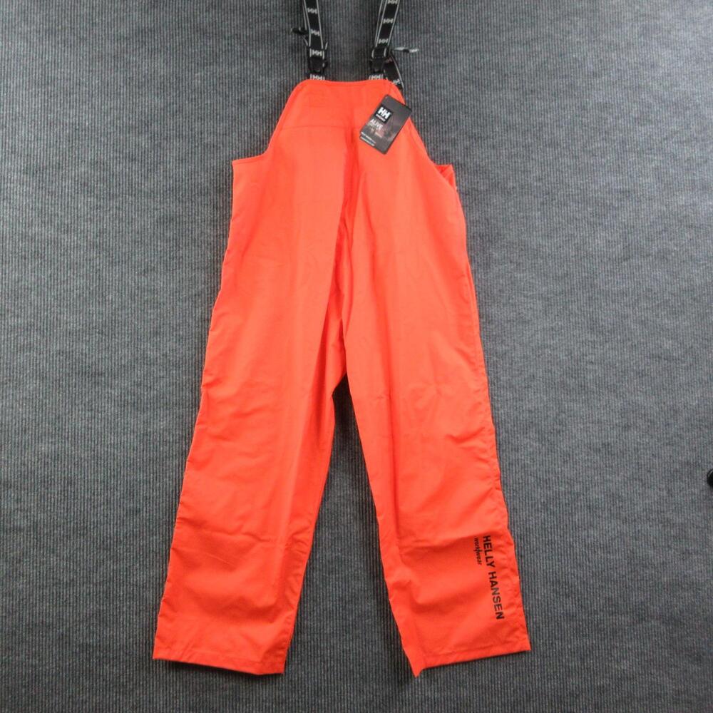 Helly Hansen Bib Pants Mens M Orange Mandal Bib Workwear Polyester 70529 NWT